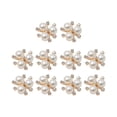 thumbnail image 3 of Abbracc 2x10 Pieces Pearl Button Rhinestone Flatback Rhinestone Beads Buttons for Home Jewelry Making , Aureate, 3 Pcs, 3 of 9
