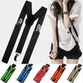 thumbnail image 3 of Vnanda 2Pcs Mens Women Suspenders Very Strong Clips Heavy Duty Braces One Size Fits All Wide Y Shape, 3 of 7