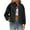 Black, variant on GigrtiJin Womens Short Pea Coats Oversized Long Sleeve Button down Jacket Casual Solid Color Jackets with Pockets