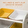 thumbnail image 4 of Montary Kids Toy Storage Organizer, 3 - Tier Shelves with 6 Removable Bins, for Boys & Girls' Bedroom, Playroom, Nursery(Yellow/White), 4 of 6