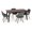 Gray, variant on Pemberly Row 5Pc Dining Set w/ Bench 4Bentwood Dining Chair in Blue&66"WD Table