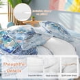thumbnail image 2 of Cal King 4 Piece Bedding Set Summer Sea Turtle Starfish Blue Coral Soft Breathable Duvet Cover and Pillowcase,Marine Animals Underwater World Duvet Cover Set Bed Sheets for Bedroom Dormitory, 2 of 9