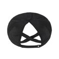thumbnail image 4 of Women‘s Baseball Cap Breathable Mesh Cross Hollow Design Wide Brim Sun Protection Outdoor Ponytail Hat, 4 of 7