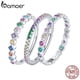 thumbnail image 2 of Bamoer, anillo de dedo de circón Multicolor de Plata de Ley 925 para mujer, moda deslumbrante, Anillos de piedra CZ, regalo de joyería Tan Jianjun unisex, 2 of 2