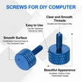 thumbnail image 3 of Uxcell Knurled Thumb Screw, Aluminum Alloy Flat Knurled Head Fasteners for PC Case Blue M3x8mm, 3 of 7