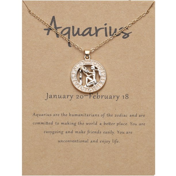 Collar para mujer, joyería para mujer, joyería para mujer, 1 collar con colgante de 12 signos, ideal para cumpleaños, vacaciones, para mujeres y niñas, con encaje.