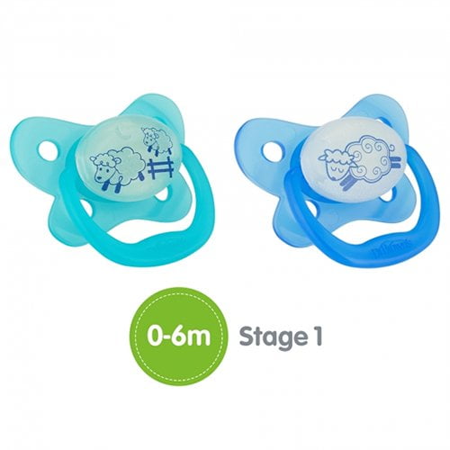 Dr Blue 0-6 Month 3 Count Browns Advantage Day and Night Time Baby Pacifiers 