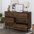 thumbnail image 4 of Walker Edison Modern Dark Walnut 6-Drawer Dresser, 36"H x 52"L x 16"W, 4 of 11