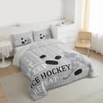 thumbnail image 3 of Castle Fairy Children Teens Adults Eat Sleep Ice Hockey Bedding Comforter Set 2pcs,Black Grey Twin Comforter Sets Microfiber,Sport Gamer Breathable Bedding Set,Ultra Soft Home Decor,Reversible, 3 of 8