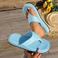 thumbnail image 5 of WLOELOEW Platform Flip Flops For Women Thick Sole Round Toe Casual Summer Outdoor Indoor Wear Light Blue European Size 43 Us Size 7.5 Foot Length 10.43 Inches Eva Material, 5 of 9