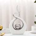 thumbnail image 2 of XUANYI-Pcrown Modern Abstract Art Ceramic Statue Home Decoration-Sculpture Decoration Ornaments For Living Room Dining Room Office Cabinet Bar Shelves Table Center Pieces (White Small), 2 of 7