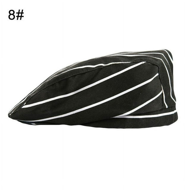 Chef Hat Unisex Beret Geometric Pattern Duck Mouth Style Men Women Pure Color Short Brim Chef Hat for Baker