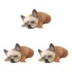 thumbnail image 3 of Tholdsy Modelo de mascota plástico realista vida silvestre Animal niños niño juguete decoración del hogar regalo, 938 Dormir L bulldog 938 3piezas, 3 of 6