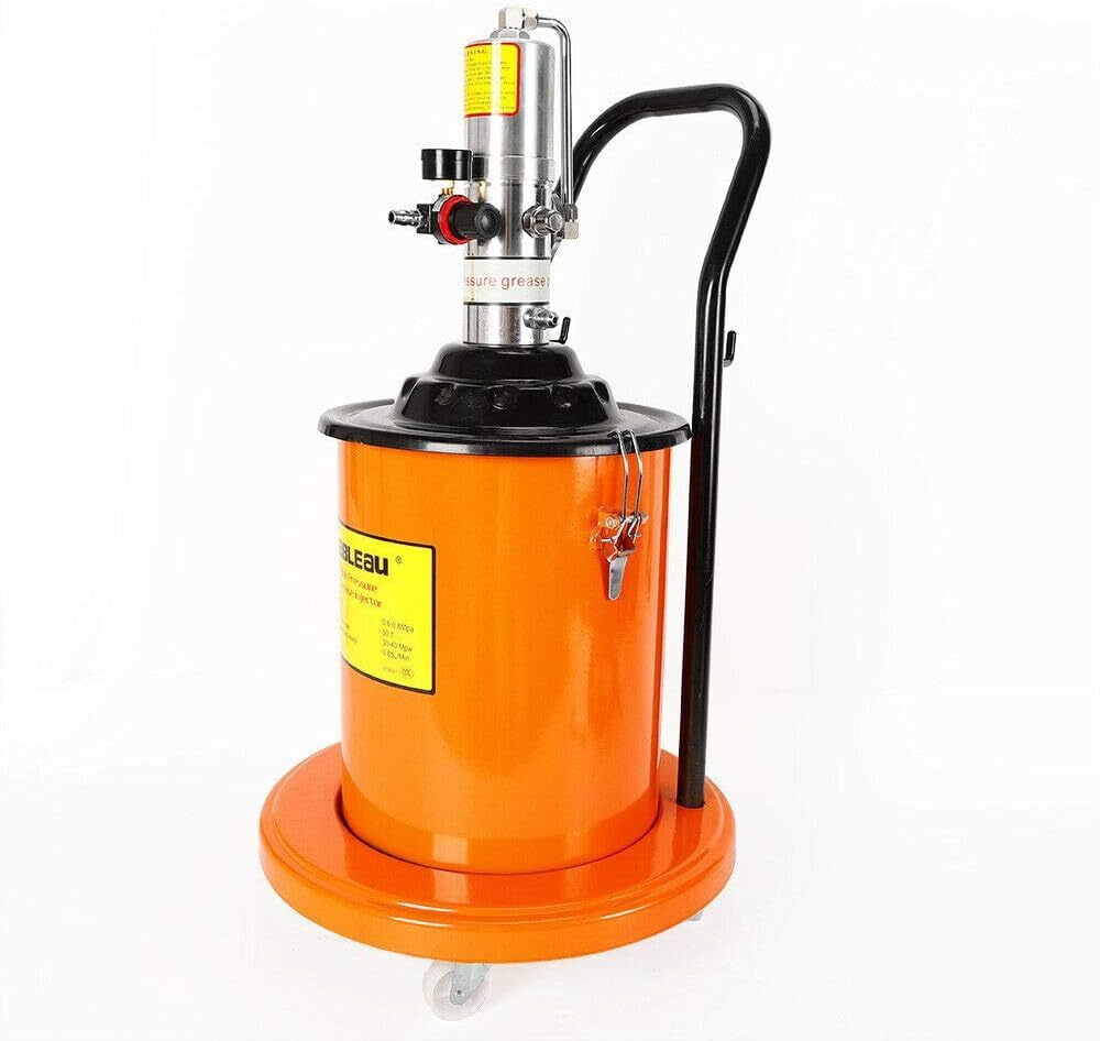 20L Manual Grease Pump, TB-10 High Pressure Grease Gun with 13 ft Hose, Grease Bucket, Heavy Duty Lubrication Pump for Automotive, Workshop, Industrial Use