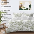 thumbnail image 4 of Sage Green Flower Bedding 3 Piece Duvet Cover Set Queen Size, Vintage Country Rose Leaf Floral Soft Microfiber Comforter Cover with Zipper Closure & Pillowcases, Wrinkle & FadeResistant Quilt Cover, 4 of 9