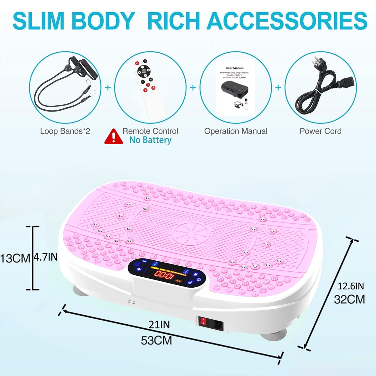 SAYGOGO Vibrating Board with Remote Control, 3D Motion Vibration Plate for Full Body Workout & Rehabilitation