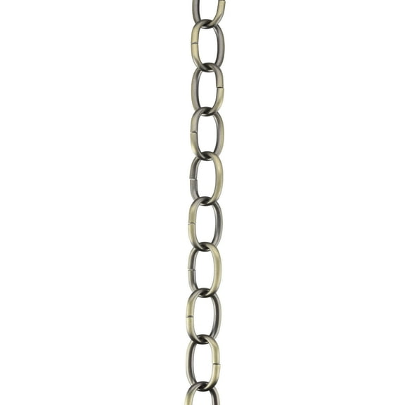 Aspen Creative 21106-51,Steel 10 Feet Heavy Duty Chain for Hanging Up Maximum Weight 50 Pounds-Lighting Fixture/Swag Light/Plant in Antique Brass.9 Gauge.