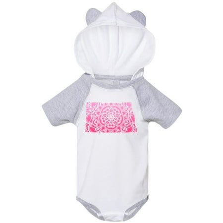 

Inktastic North Dakota Silhouette Mandala Gift Baby Boy or Baby Girl Bodysuit