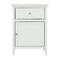 thumbnail image 2 of Nmkwnr 1 Drawer Nightstand with 1 Door, Beside Table for Home, Bedroom, White, 2 of 4