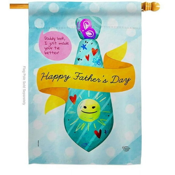 Ornament Collection H192615-BO Happy Daddy Day Family Father 28 x 40 in. Double-Sided Decorative Vertical House Flags for Decoration Banner Garden Yard Gift