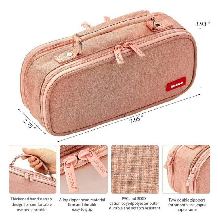 Pen Organizer Case Pencil Case Cosmetic Bag#Pink 