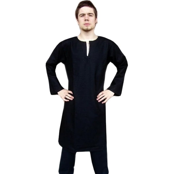 Men's historical wear tunic dress cotton fabric