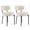 White, variant on CONCETTA Set of 2 Round Dining Chairs, Mid-Century Modern, Soft Seat with Curved Backrest, Gray
