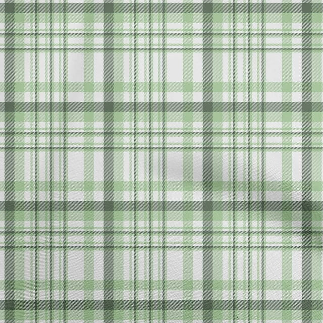 oneOone Cotton Cambric Light Green Fabric Plaid Sewing Craft Projects Fabric Prints By Yard 42 Inch Wide
