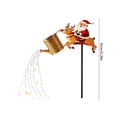 thumbnail image 3 of FeiBiQiuBi Christmas Solar Kettle Light, 2D Santa Reindeer Sleigh Colored Watering Can Lamp, Ground-Mounted Outdoor Garden Decor for Pathway Yard Patio, 3 of 6