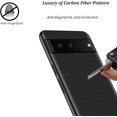 thumbnail image 3 of Carbon Fiber Case Compatible With Google Pixel 7 Pro/7, Slim Hard Pc + Soft Tpu Bumper Shockproof Cover, 3 of 5