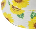thumbnail image 4 of Esquirla Chapeau Seau Réversible Imprimé en Coton pour Femmes Hommes Blanc, 4 of 6