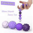 thumbnail image 2 of 6PCS Magnetic Fidget Balls Toys, Silicone Sensory Stress Relief Toy for Adults,Teens with Autism, Anxiety, ADHD, Fidget Magnets & Magnetic Toy Fun Gift- Purple, 2 of 5