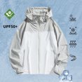 thumbnail image 1 of Chemise de Protection Solaire UPF 50+ Rafraîchissante Séchage Rapide Veste à Capuche Extensible pour Pêche Exercice Extérieur, Hommes Femmes Manteau d'Entraînement Respirant UV Manches Longues Décontracté, 1 of 6