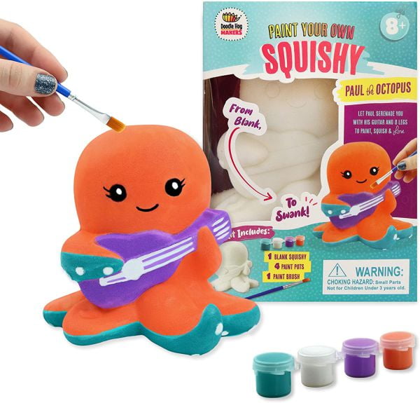 Shemira Halloween Craft and Art kit for Kids DIY Coloring Squishy Toy Set with 6 Slow Rising Squishies for Halloween Party Favors,Halloween Toys Gift for Kids,Make Your Own Squishies,Art Activity 