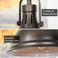 thumbnail image 2 of Kira Home Belle 14" Modern Industrial Pendant Light, Adjustable Hanging Height, Oil Rubbed Bronze Finish, 2 of 8