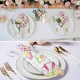 thumbnail image 3 of Happy Easter Cloth Napkins, Spring Watercolor Bunny Eggs Flower Grey Plaid Washable and Reusable Dinner Napkins Set of 2, Table Napkin for Kitchen Party Birthday Wedding Hotel Housewarming 20"x20", 3 of 9