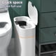 thumbnail image 4 of Bote de basura con sensor para baño, inodoro, cocina, sala de estar, hogar, con tapa, bote de basura inteligente, 4 of 9