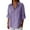 Purple, variant on Womens Linen Shirt 3/4 Sleeve Turn down Collar V Neck T-Shirts Casual Lightweight Breathable Summer Tops