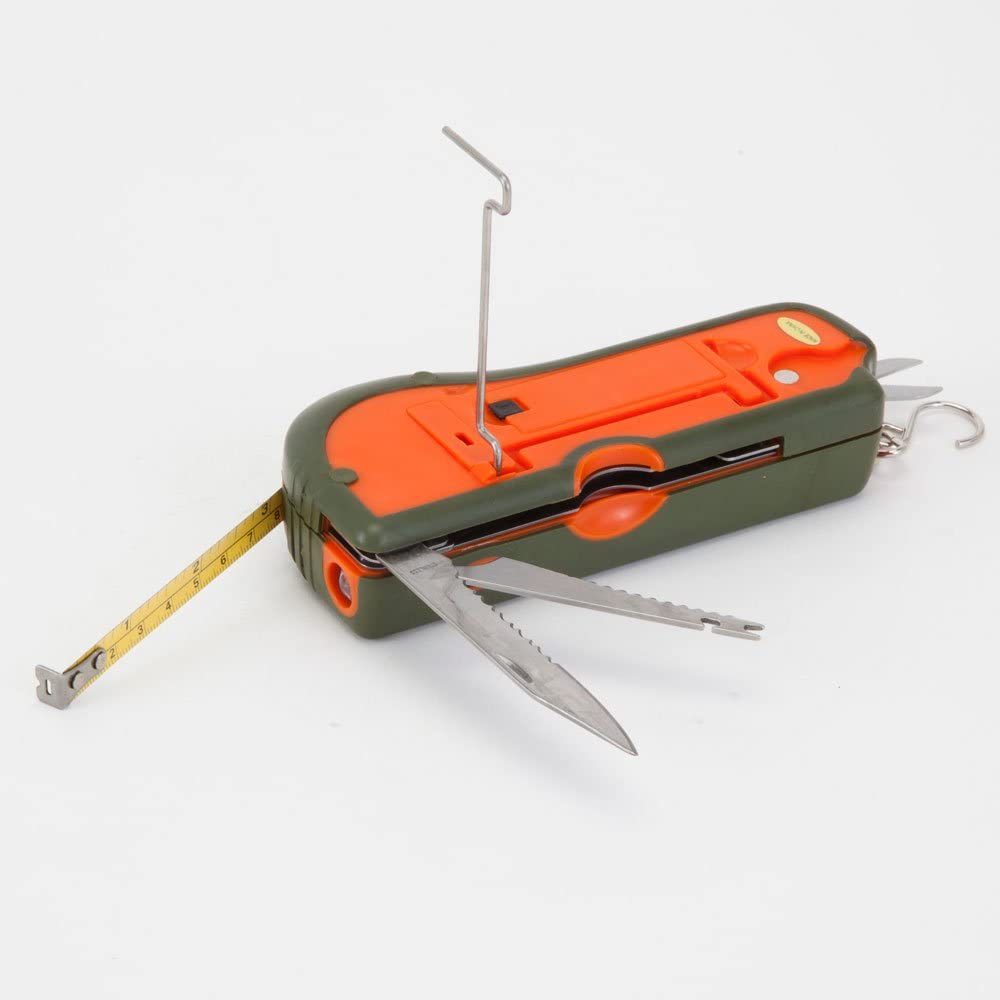 Bits & Pieces Deluxe 8-in-1 Fishing Tool – Scale, Knife & LED Light