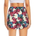 thumbnail image 2 of Lsque Beautiful Flower Printed Women's Running Shorts with Liner Pockets,Elastic Quick Dry Workout Athletic Gym Yoga Shorts,Womens High Waist Shorts-Large, 2 of 9