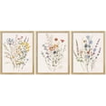 thumbnail image 2 of PixonSign Adhesive Canvas Print Wall Art Set - Multicolor Wildflowers Poster Art - Set of 3 Watercolor Nature Wilderness Floral Botanical Vintage Wall Décor for Living Room - 11"x14", 2 of 5