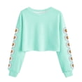 thumbnail image 1 of Camisetas de Manga Larga de las Mujeres Moda Impresa Suelta Casual Cuello Redondo Suéter Deportivo Superior, 1 of 5