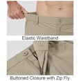thumbnail image 3 of Men's Athletic Work Golf Shorts Stretch Waistband 4-Pocket Lightweight Quick Dry Casual Hiking Khaki XL, 3 of 7