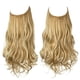 thumbnail image 1 of Nvzi Extensión de cabello invisible con hilo de pescar, fibra sintética larga ondulada y rizada, extensión de cabello ajustable estilo diadema, 14 pulgadas, 1 pieza, estilo F, 1 of 5