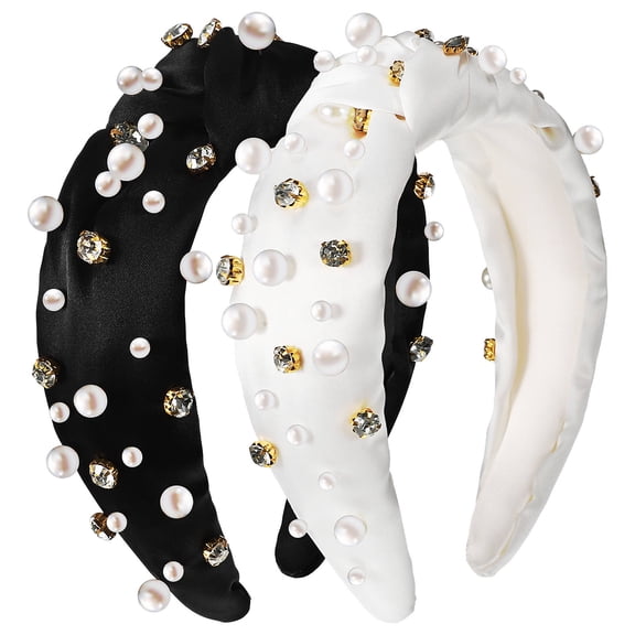 OUNONA 2 Pcs Sparkling Headbands Versatile Assorted Color For Women Girls