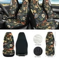 thumbnail image 2 of Jeiento Mushroom Car Seat Covers Full Set of 12 Floral Steering Wheel Cover Seatbelt Strap Pad Armrest Box Mat Garbage Bin Hanging Storage Bag Rearview Mirror Cover Cup Holders for Women Men, 2 of 9