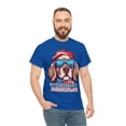thumbnail image 5 of Patriotic America Dog Sunglasses Flag Colors July 4th  Unisex Cotton Tee, 5 of 12