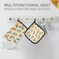 thumbnail image 4 of Yayeee Oven Mitts and Pot Holder Set of 2 Heat Resistant Kitchen Gloves Baking Hot Pad, Orange, 4 of 5
