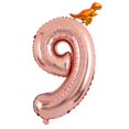 thumbnail image 1 of Globos de aluminio número 9, decoraciones de graduación, fiesta de Nochevieja, 9, 1 of 6