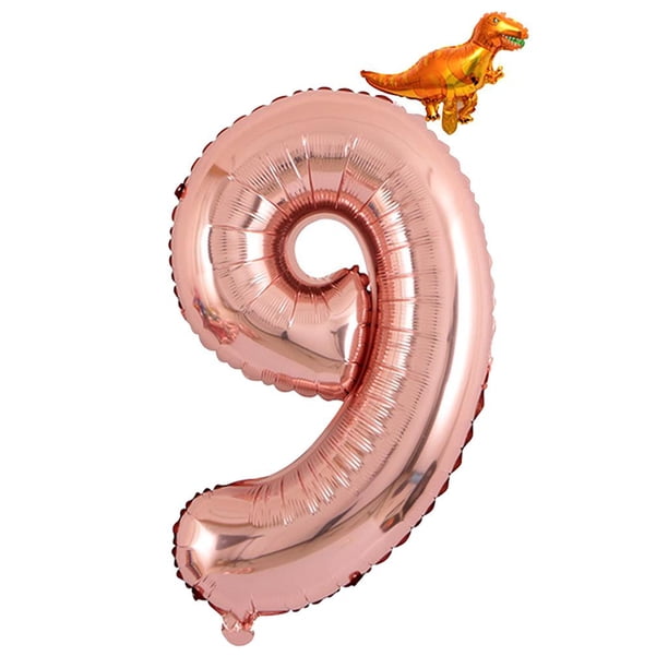 Números Grandes 0-9 Decoraciones de La de Cumpleaños Helio Lámina Mylar Big Number Globo Número Digital 9